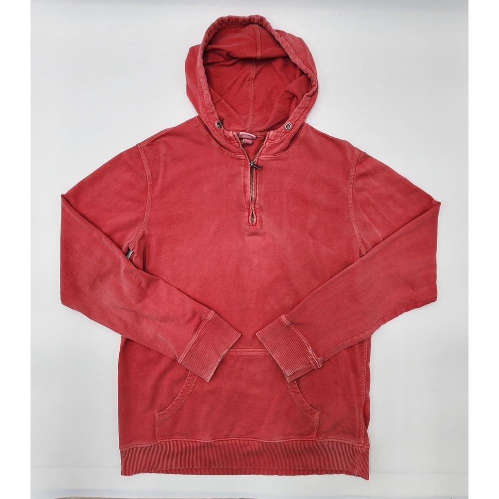 Vintage Merona Faded Red 1/4 Zip Hoodie Medium Womens